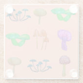 キノコシンプル型 ガラスコースター (裏面)