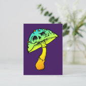 キノコスカルはがき ポストカード (スタンド正面)