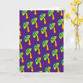 キノコスカルグリーティングカード カード (黄色い花)