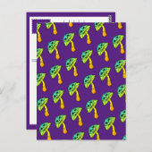 キノコスカルグリーティングカード ポストカード (正面/裏面)