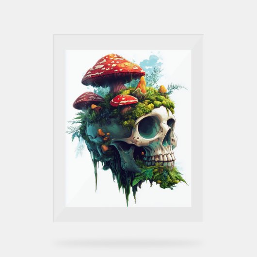 キノコスカルグローブ アクリルサイン (正面)