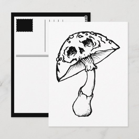 キノコスカル ポストカード (正面/裏面)