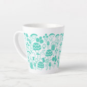 キノコティール(緑がかった色) カフェラテマグ (左アングル)