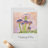 キノコデザイングリーティングカー考えド「あなたの」 ノートカード (正面/裏面インサイチュ)