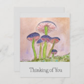キノコデザイングリーティングカー考えド「あなたの」 ノートカード (正面/裏面)