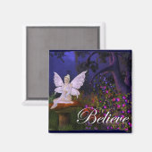 キノコデザイン上の妖精3 -信じマグネット マグネット (正面/裏面)