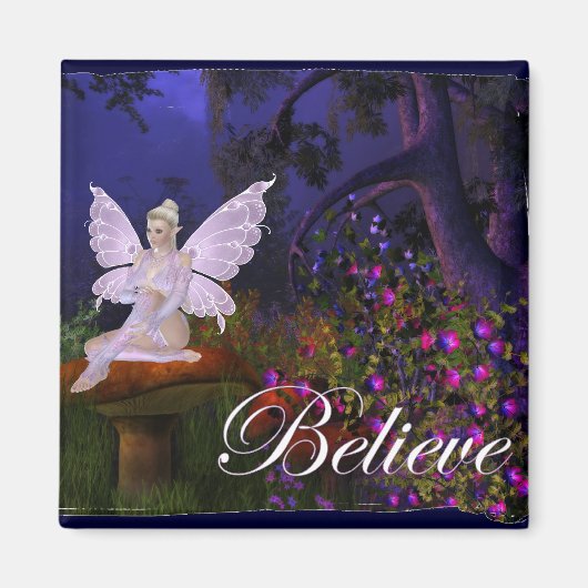 キノコデザイン上の妖精3 -信じマグネット マグネット (正面)