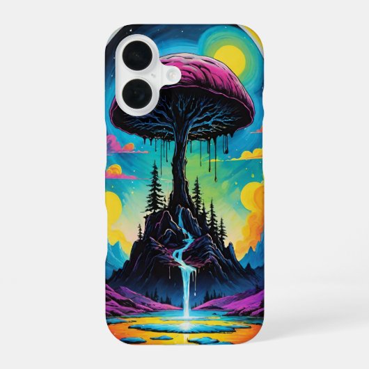 キノコトリップ iPhone 16ケース (裏面)
