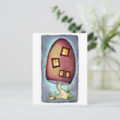 キノコハウス水彩はがき ポストカード (スタンド正面)