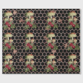 キノコバラウッドランドミントフローラハニカム ラッピングペーパー (フラット)