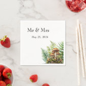 キノコパーソナライズされた紙ナプキンス スタンダードカクテルナプキン (インサイチュ)