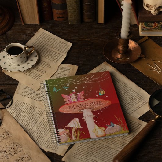 キノコファンタジーフェアリー魔法の魅力学校 ノートブック