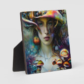 キノコファンタジー女性 フォトプラーク (正面)