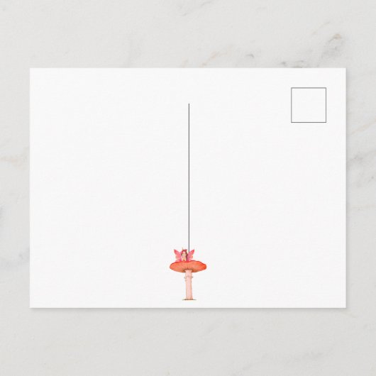 キノコファンタジー妖精の星焼きオレンジ ポストカード (裏面)