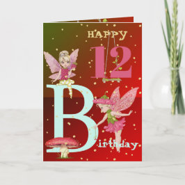 キノコファンタジー妖精金ゴールド年齢カード カード