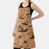 キノコファンタジー、ヴィンテージ林の壁紙。 エプロン (インサイチュ)