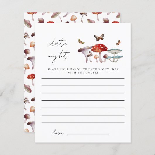キノコブライダルシャワー日付ナイトアイディア (正面/裏面)