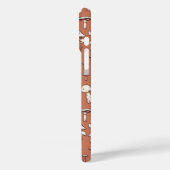 キノコプリントオンテラコッタブラウン Case-Mate iPhoneケース (裏面 / 左)