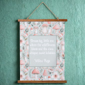 キノコベビー子供部屋ウッドトップウォールタペストリー 吊り下げ型タペストリー