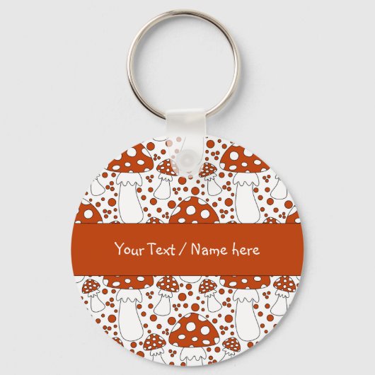 キノコモダンデザイン キーホルダー (正面)