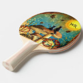 キノコモノグラムの猫 卓球ラケット (正面アングル)