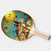 キノコモノグラムの猫 卓球ラケット (横)