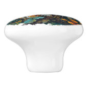 キノコレトロヴィンテージアンティークスタイル セラミックノブ (側面)