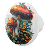 キノコレトロヴィンテージアンティークスタイル セラミックノブ (右)