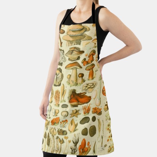 キノコヴィンテージ接種アンティークイラストレーション エプロン (インサイチュ)