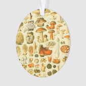 キノコヴィンテージ接種アンティークイラストレーション オーナメント (正面)