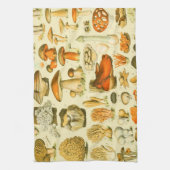 キノコヴィンテージ接種アンティークイラストレーション キッチンタオル (縦)