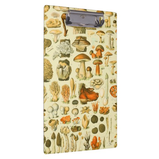 キノコヴィンテージ接種アンティークイラストレーション クリップボード (右)