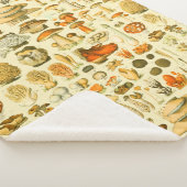 キノコヴィンテージ接種アンティークイラストレーション シェルパブランケット (3/4)