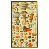 キノコヴィンテージ接種アンティークイラストレーション スモールペーパーバッグ (裏面)