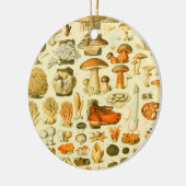 キノコヴィンテージ接種アンティークイラストレーション セラミックオーナメント (左)