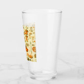 キノコヴィンテージ接種アンティークイラストレーション タンブラーグラス (左)