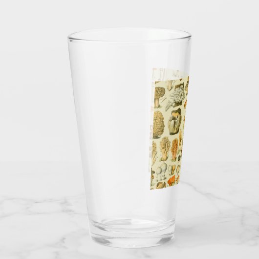 キノコヴィンテージ接種アンティークイラストレーション タンブラーグラス (右)