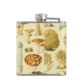 キノコヴィンテージ接種アンティークイラストレーション フラスク (裏面)
