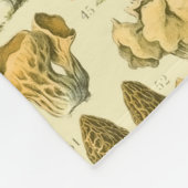 キノコヴィンテージ接種アンティークイラストレーション フリースブランケット (角)