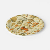 キノコヴィンテージ接種アンティークイラストレーション ペーパープレート (アングル)