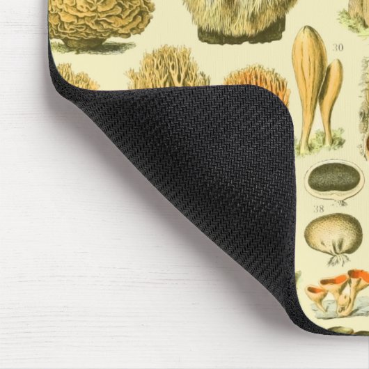 キノコヴィンテージ接種アンティークイラストレーション マウスパッド (コーナー)