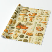 キノコヴィンテージ接種アンティークイラストレーション ラッピングペーパー (アンロールド)