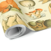 キノコヴィンテージ接種アンティークイラストレーション ラッピングペーパー (ロールコーナー)