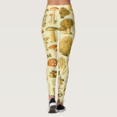 キノコヴィンテージ接種アンティークイラストレーション レギンス (裏面)