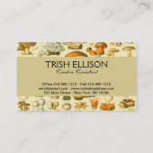 キノコヴィンテージ接種アンティークイラストレーション 名刺 (裏面)