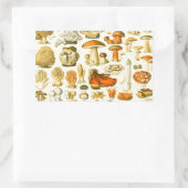 キノコヴィンテージ接種アンティークイラストレーション 長方形シール (バッグ)