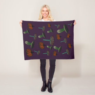 キノコ不気味毛布 フリースブランケット