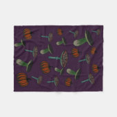 キノコ不気味毛布 フリースブランケット (正面(横))