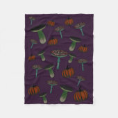 キノコ不気味毛布 フリースブランケット (正面)
