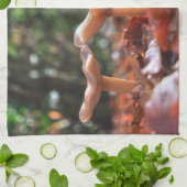 キノコ二個 キッチンタオル (折り畳み)